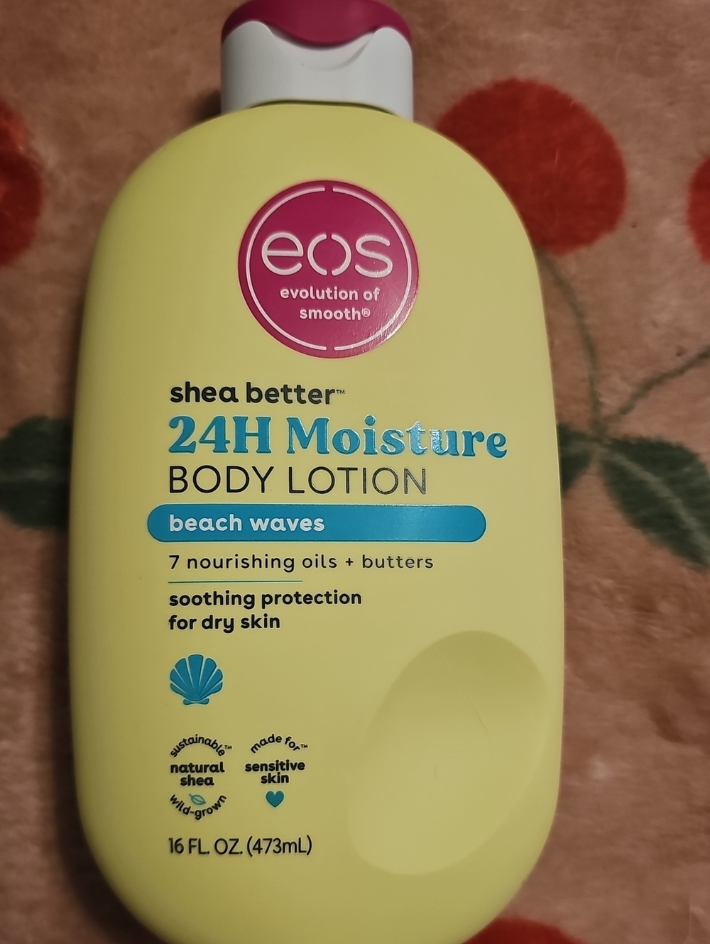eos Yellow and Pink 24H Moisture Body Lotion - Beach Waves
